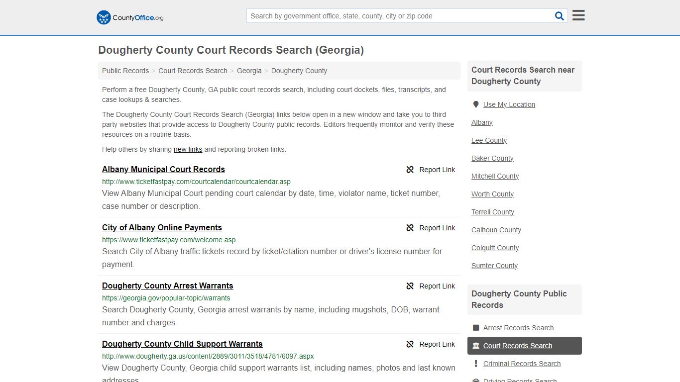 Dougherty County Court Records Search (Georgia) - County Office